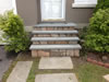After front close shot of bluestone steps